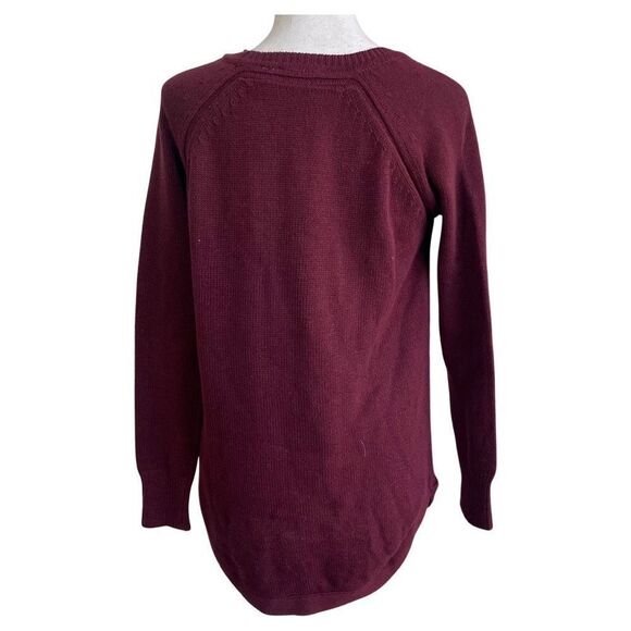 RD STYLE wine color, cable knit sweater, Cotton/ Acrylic blend , Size XS - Picture 7 of 7